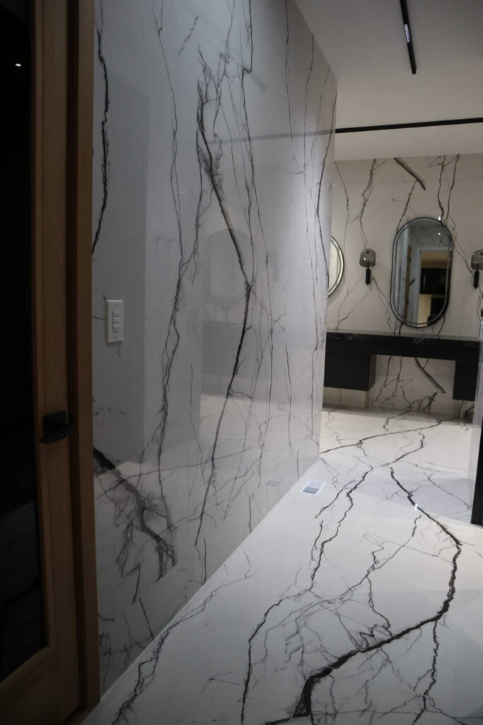 Floor-to-Ceiling Bathroom Tile Hallway | Ceramic Tile Martinez | Indianapolis IN